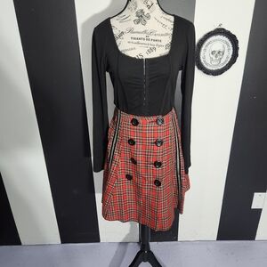 Punk Plaid A-Line Skirt